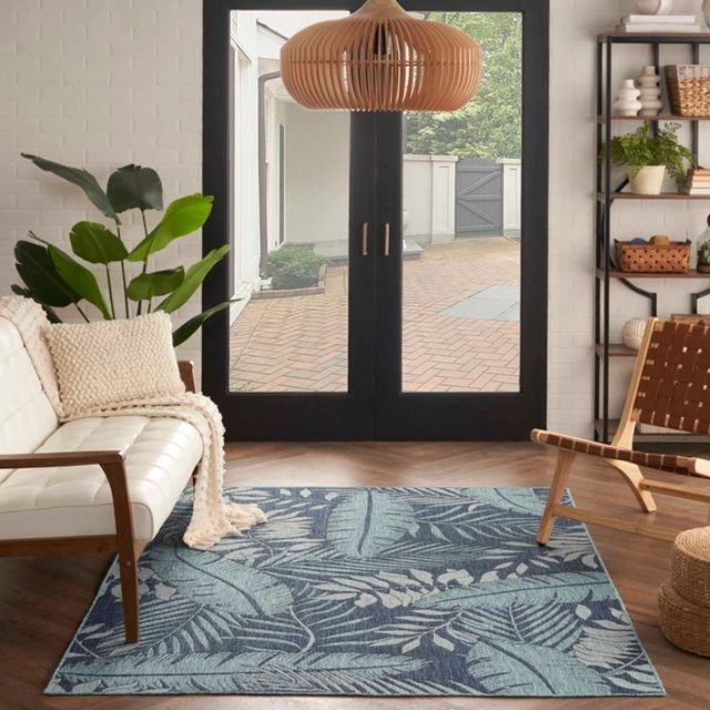 Nourison Home™ Garden Oasis Navy 5'x7' Style 1 Area Rug-1