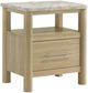 Elements International Jonas 4-Piece Natural/White Full Upholstered Panel Bedroom Set-4