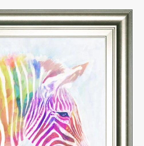 Classy Art Fluorescent Zebra II by Victoria Borges Wall Art-1