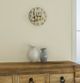 YHD Beige Circular Wooden Wall Clock-1