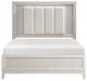 Homelegance® Florence Antique White/Ivory Queen Upholstered Panel Bed-2