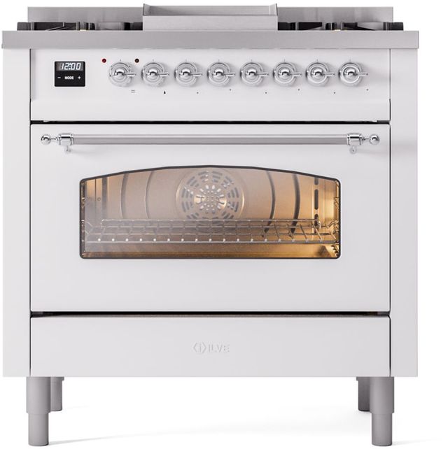 Ilve® Nostalgie II Series 36" Custom RAL Color Pro Style Dual Fuel Range-1