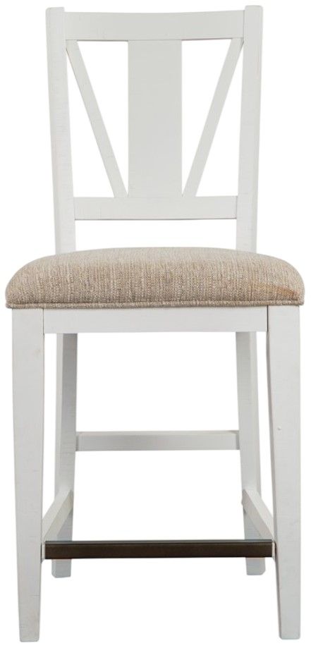 Magnussen Home® Heron Cove Baja Fog/Chalk White Counter Chair-3