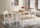 Furniture of America® Debbie 5-Piece Natural/White Dining Table Set with Bench-0
