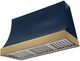 AGA Marquee 48" Indigo Wall Mounted Range Hood with Antique Brass Trim-0