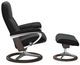 Stressless® by Ekornes® Customizable Consul Small Manual Recliner and Ottoman with Signature Base-1