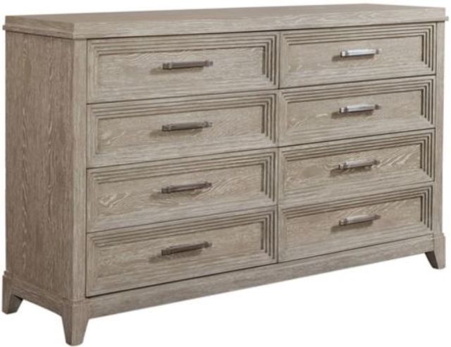 Liberty Furniture Belmar 4-Piece Knubby/Silver Champagne/Washed Taupe California King Sleigh Bed Set-3