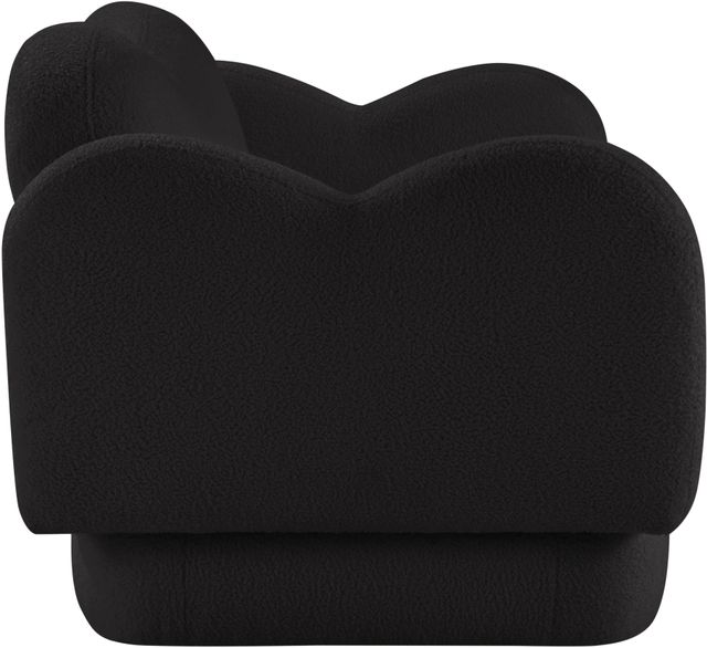 Meridian Furniture Bloom Black Teddy Fabric Loveseat-3