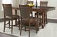 Elements International Prescott 5-Piece Chocolate/Walnut Rectangular Counter Height Dining Set-0