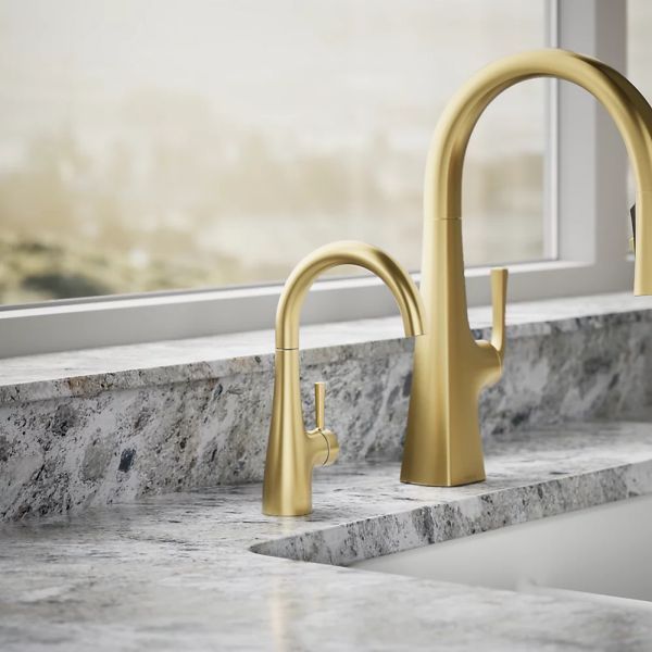 KOHLER® Vibrant Brushed Moderne Brass Transitional Beverage Faucet-1
