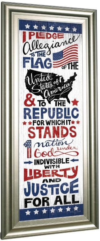 Classy Living Susan Ball Pledge Of Allegiance 42" Wall Art-3