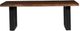 Crestview Collection Fletcher Stained Brown Rectangle Cocktail Table with Black Base-1