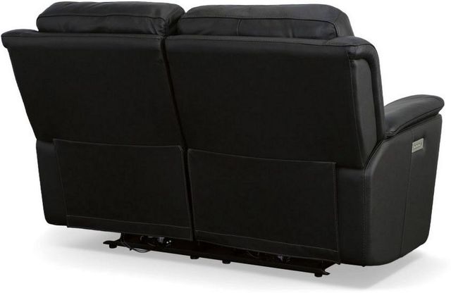 Flexsteel® Cade Black Power Reclining Loveseat with Power Headrests and Lumbar-4
