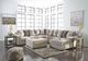 Benchcraft® Ardsley 2-Piece Pewter Sectional with Ottoman-3
