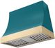 AGA Marquee 36" Salcombe Blue Wall Mounted Range Hood with Polished Brass Trim-0