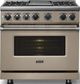 Viking® 7 Series 36" Nantucket Pro Style Dual Fuel Range with Griddle-2