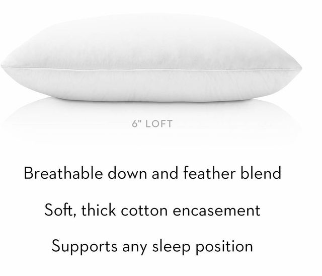 Malouf® Z Cotton Encased Down Blend Queen Pillow-4