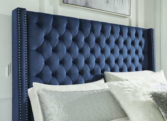 Signature Design by Ashley® Coralayne Blue King/California King Upholstered Headboard-3