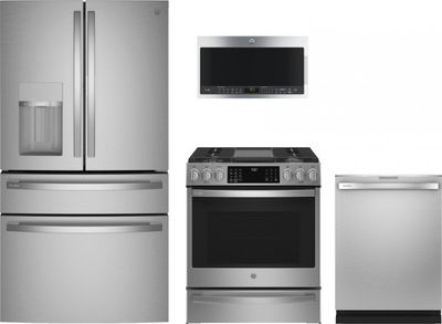 GE Profile 4 Piece Stainless Steel Kitchen Package