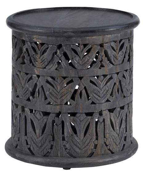 Powell® Indie Isla Dark Grey Side Table-0