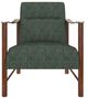 Caracole® Slant Caracole Upholstery Champagne Gold/Eucalyptus/Retro Walnut Accent Chair-1