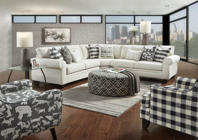 Fusion Furniture Popstitch Shell Hyphen Onyx Accent Chair-1