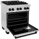 ZLINE Autograph Edition Legacy 30" Stainless Steel Pro Style Dual Fuel Range with Matte Black Accents-4