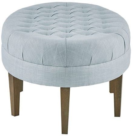 Olliix by Madison Park Dusty Blue Martin Surfboard Tufted Ottoman-1