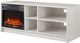 Ameriwood Home Noble Ivory Oak 55" Eletric Fireplace Media Console-5