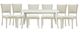 Elements International Bette 7-Piece White Upholstered Dining Set-0