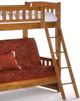 Night & Day Furniture™ Cinnamon Medium Oak Twin/Full Futon Bunk Bed-1