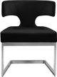 Meridian Furniture Alexandra Black/Chrome Velvet Dining Chair-2