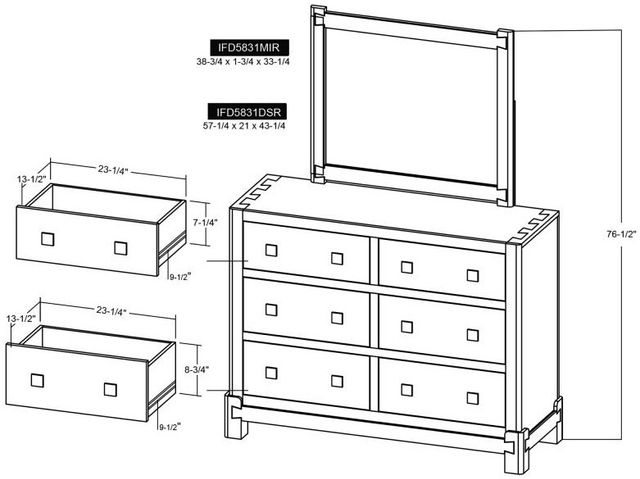 International Furniture Direct Atenas Brown Dresser-2