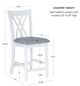 Powell® Starla 2-Piece White Counter Stool Set-2