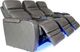 RowOne Cortés Home Entertainment Seating Gray 3-Chair Straight Row-4