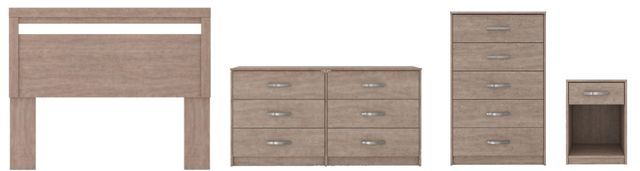Signature Design by Ashley® Flannia 4-Piece Gray Queen Bedroom Set-0