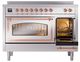 Ilve® Nostalgie II Noblesse 48'' Stainless Steel Pro Style Induction Range with Copper Trim-4
