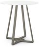 Amisco Customizable Dirk 36" White Glass Counter Height Table-0
