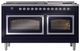 Ilve® Nostalgie II Noblesse 60'' Midnight Blue Pro Style Dual Fuel Range with Chrome Trim-1