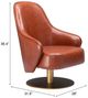 Zuo® Modern Withby Brown Accent Swivel Chair-2