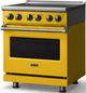 Viking® 5 Series 30" Daffodil Pro Style Electric Range with Polished Chrome Trim-2