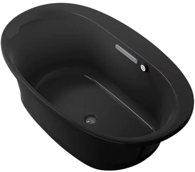 KOHLER® Underscore® Black 59.75" x 35.75" Drop-In/Undermount Heated BubbleMassage™ Air Bath-0