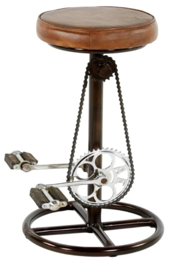 Nest Home Collections Spencer Black/Brown Bicycle Counter Stool-0