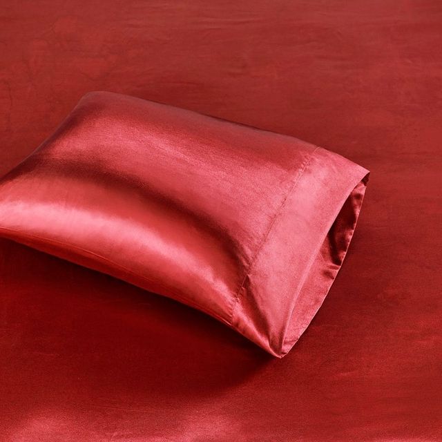 Olliix by Madison Park Essentials 6-Piece Red King Satin Wrinkle-Free Luxurious Sheet Set-3