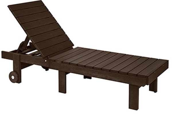 C R Plastic Generation Line Chocolate Chaise Lounge with Hidden Wheels-0