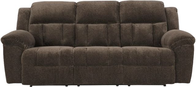 Signature Design by Ashley® Frohn Chocolate Manual Reclining Sofa-1