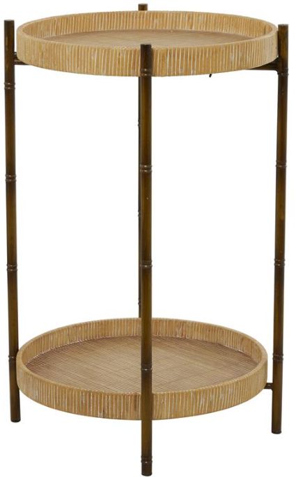 Deco Marche Brown 2-Shelves End Table-1