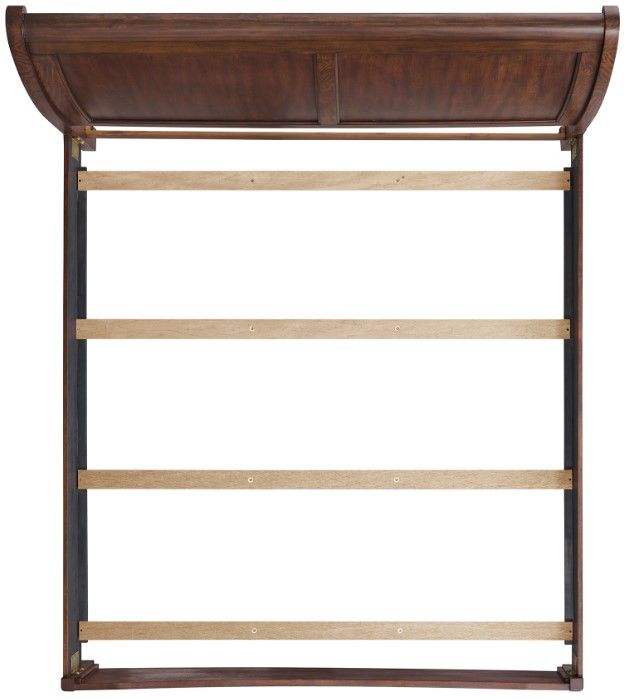Elements International Phillipe Cherry King Sleigh Bed-2