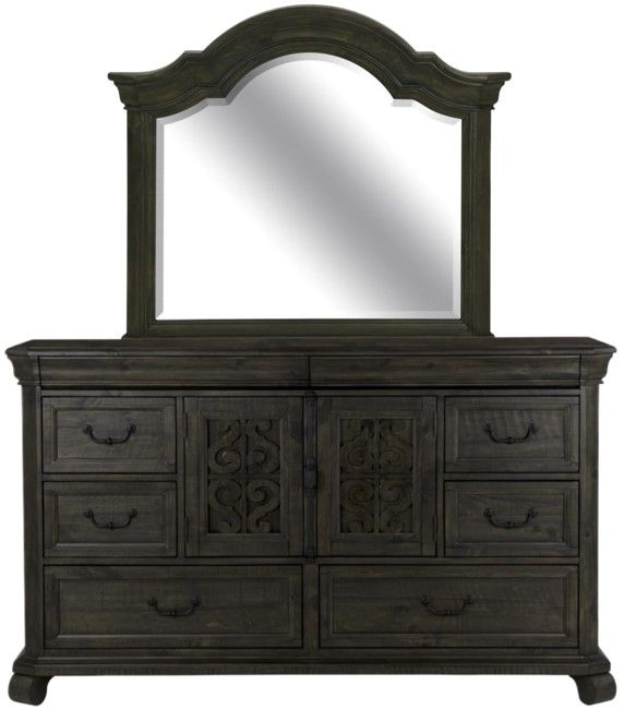 Magnussen Home® Bellamy Peppercorn Dresser and Mirror-1