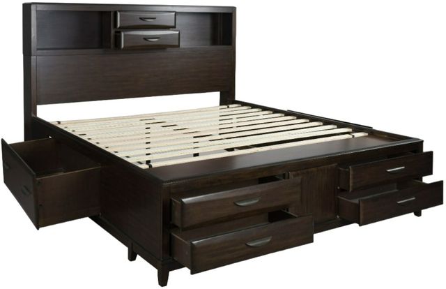 Benchcraft® Vanmore Dark Brown Full Storage Bookcase Bed-3